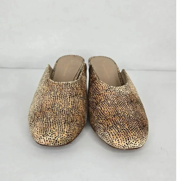 Anthropologie Animal Print Velvet Heeled Mules size 40 - Picture 2 of 6